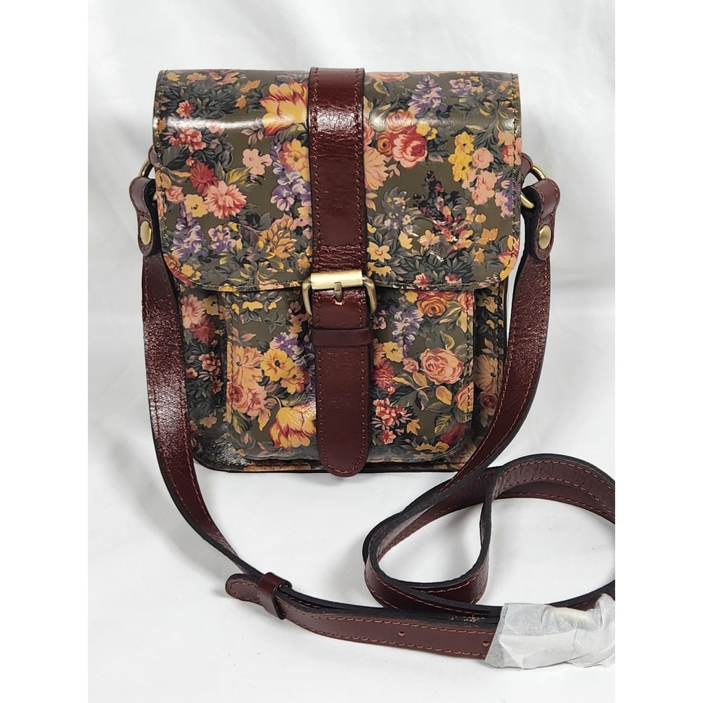 Patricia Nash Women's Floral Leather crossbody‎ Bag boho floral festival